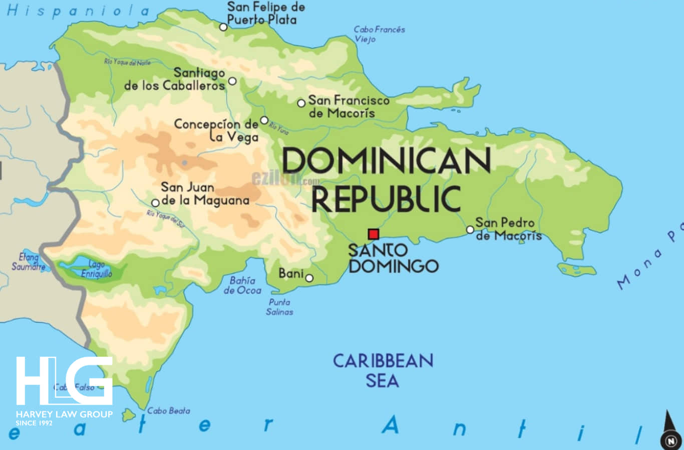 Vị trí địa lý của Cộng hòa Dominica