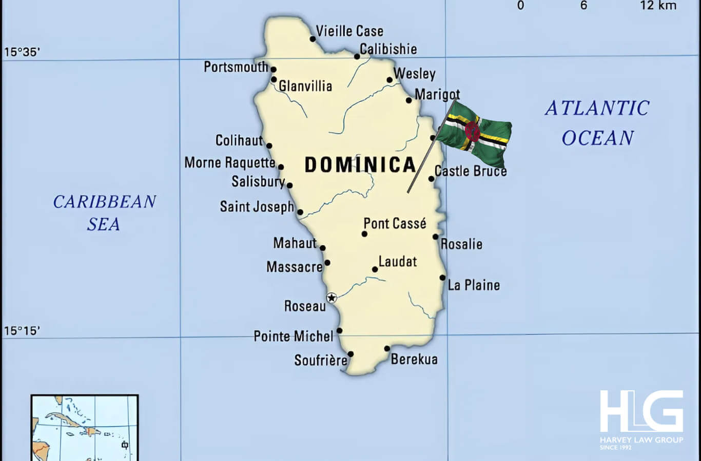 Dominica là một quốc đảo nằm ở vùng biển Caribbean