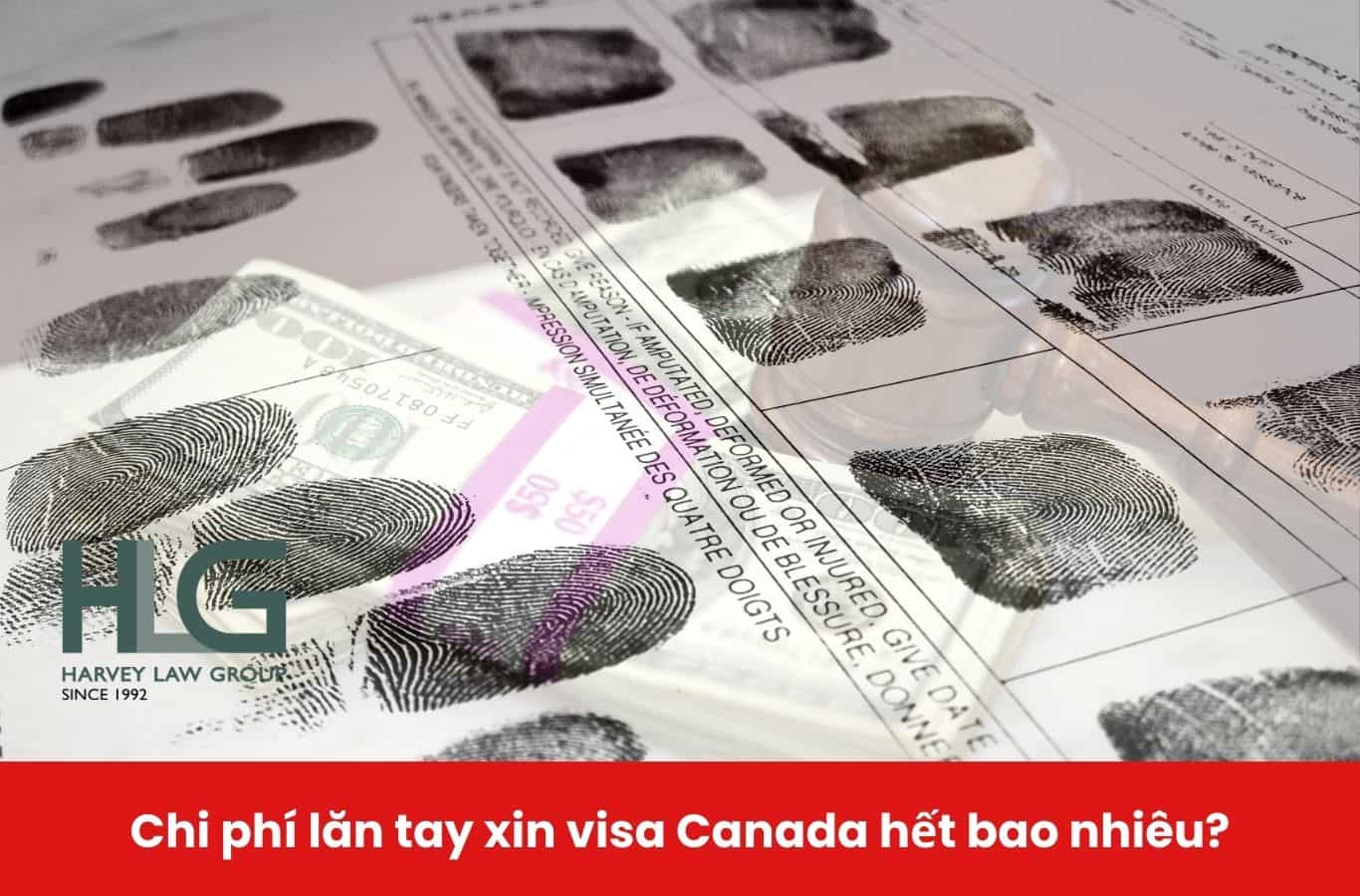 Chi phí để lấy dấu lăn tay khi xin visa Canada được quy định theo 3 loại